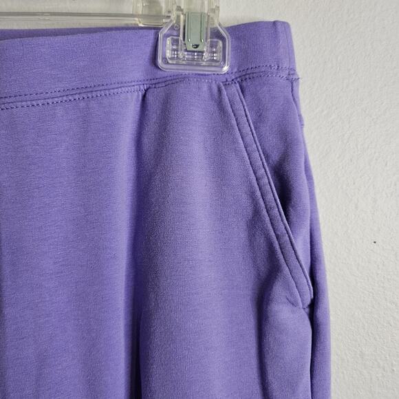 Links Womens 2pc Capri Set Purple Pull On Stretch Pockets Soft Knit Sz S - Picture 10 of 14